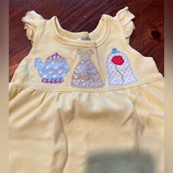Beauty & the Beast Themed ARB Blanks Yellow Ruffle Dress Size 18 Months - EUC! - Picture 4 of 8